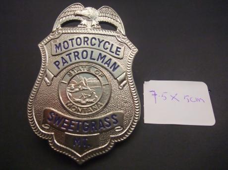 Sweetgrass Montana Motorcycle Patrolman Amerikaanse Politie